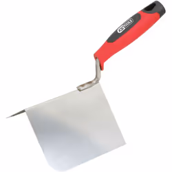 Truelle d'angle extérieur - lame flexible inox - manche bi-composant - 100x125mm