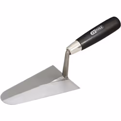Truelle italienne ronde - lame acier - manche bois - 240 mm