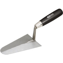 Truelle italienne ronde - lame acier - manche bois - 240 mm