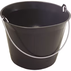 Seau de maçon plastique noir - 11L