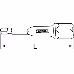 Kstools - Adaptateur spécial 1/2, magnétique, 72 mm