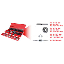 Coffret de tarauds et filières, HSS, 54pcs