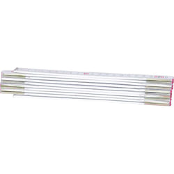 Kstools - Mètre pliant bois, blanc, 2 m