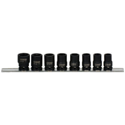 Kstools - 3/8 Jeu de douilles à chocs 6 pans, courtes, 8 pcs