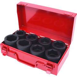 Kstools - 1 Jeu de douilles à chocs 6 pans, courtes, 8 pcs