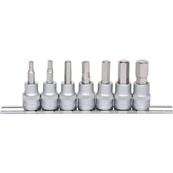 Kstools - 3/8 Jeu de douilles tournevis 6 pans intérieur, 7 pcs