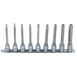 Kstools - 3/8Jeu de douilles tournevis, Torx percé, 9 pcs