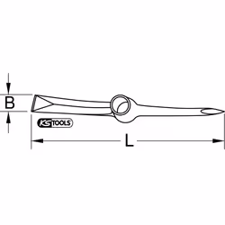 Kstools - Pioches de terrassier à oeil rond Sans manche - 2,5 Kg