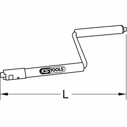 Manivelle pour canne autobloquante, Ø 12 mm