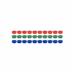Différentes couleurs Idéal pour tous supports métalliques Aimant gainé de PVC - Code EAN: 4042146195130 - Couleur: Bleu - Dia ...