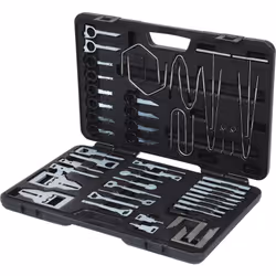 Pour le montage et le démontage des autoradios et des GPS Pour déverrouiller les fixations Assortiment complet d'outils de dé ...