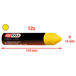 KS Tools 100.4045, 12 pièce(s), Jaune, Hexagonal, Boîte, 13 mm, 13 mm