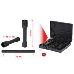 1/2 Jeu spécial écrous abîmés, long, 4 pcs, 17-21mm
