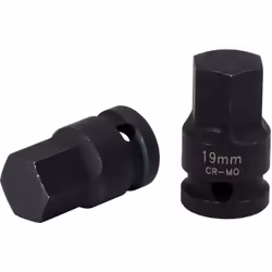Uniquement pour utilisation à chocs - 6 pans en mm: 19 mm - Carré d'entraînement en pouce: 1/2" - Code EAN: 4042146205822 - D ...