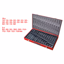KS Tools 330.1650, Perceuse, Métal, Plastique, Bois, Acier à coupe rapide (HSS-R), Noir