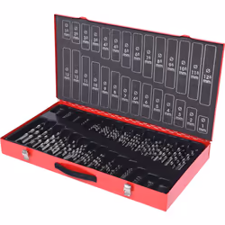 KS Tools 330.2650, Perceuse, Ensemble de forets, Rotation vers la droite, Métal, Plastique, Bois, 118°, Acier rapide (HSS-G)