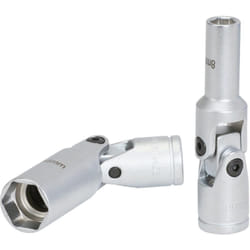 3/8' Douilles articulées pour bougies, courtes, 75mm, 9mm