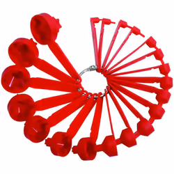 Pour contrôler les formes Torx et Torx E Gabarits rangés sur anneau Avec descriptions sur chaque gabarit Gabarits en PVC Attr ...