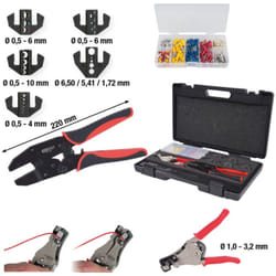 Ks Tools Jeu de 283 outils pour le sertissage et le dénudage + cosses, 283 pcs.