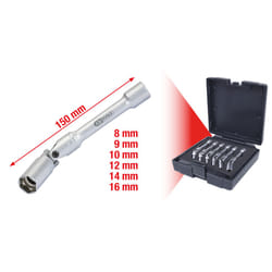 Kstools - 3/8 Jeu de douilles articulées pour bougies de préchauffage, longues, 6 pcs