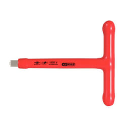 Clé carrée mâle 1/2' manche en t avec revêtement isolant et arrêt, 200 mm