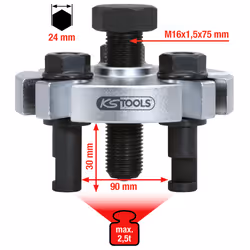 KS Tools 150.3130, Extracteur à mâchoires coulissantes, Acier, 1 pièce(s), 900 g