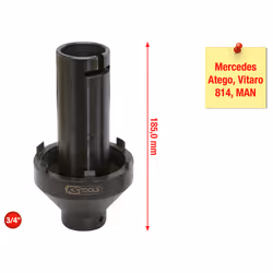 KS Tools 450.0160, Prise, 3/4", 1 tête(s), Acier, ISO 1174, DIN 3121, 2,6 kg
