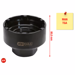 KS Tools 450.0170, Prise, 3/4", 1 tête(s), Acier, ISO 1174, DIN 3121, 2,6 kg