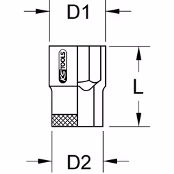 Kstools - 3/8 Douilles 6 pans TITANplus, 11 mm