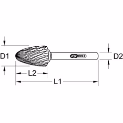Kstools - Fraises hm forme f 12mm, 70mm