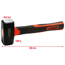 Kstools - Massette de maçon manche fibre, 1000 g
