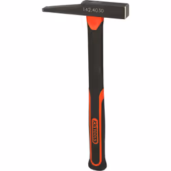 KS Tools 142.4030, Marteau à tête plate, Acier, Fibre de verre, Noir, 28,5 cm, 250 g