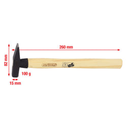 Kstools - Marteau de mécanicien manche Hickory, 100g