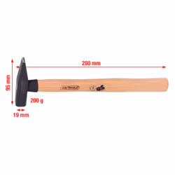 KS Tools 142.1320, Marteau à riveter, Acier, Bois, 28 cm, 283 g, 200 g