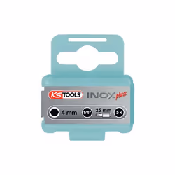 KS TOOLS 1/4'' ACIER INOXYDABLE EMBOUT À SIX PANS CREUX, 25MM, 4MM