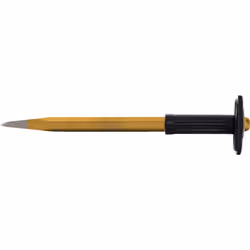 KS Tools 162.0243, Ciseau de maçon, Ciseau à bout pointu, Acier au chrome-molybdène, Plastique, Noir, 300 mm