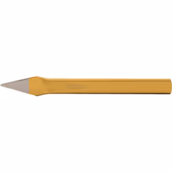 Selon DIN 6451 Forme ovale plate Tranchant réaffûtable Pointe en acier trempé Manche doré Polie à blanc Chrome-Molybdène - Co ...
