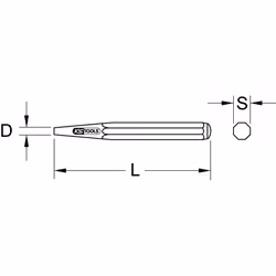 KS Tools 162.0344 poinçon, kit de clous et pointeau Chasse goupille