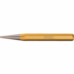 Selon DIN 6458 D 8 pans Tranchant réaffûtable Pointe en acier trempé Manche doré Polie à blanc Chrome-Molybdène Longueur tota ...