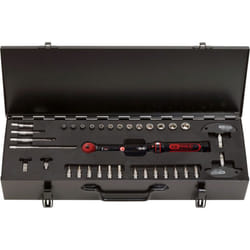 Ks Tools - Coffret clé dynamométrique ERGOTORQUEprécision® 1/4'', 5-25 Nm, 32 pcs - 516.1415