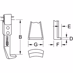 Kstools - ks tools Griffes longues pour extracteur, 400 mm, ø 10 mm - 615.0507
