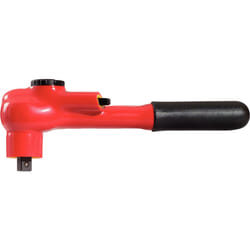 Cliquet réversible 3/8&apos&apos avec revêtement isolant avec mécanisme de blocage, 32 dents