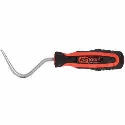 KS Tools 550.1073, Allène à gratter, Extrémité pointue, Black\Red, 185 mm, 88 g