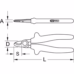Cisaille à main 1000V, 160 mm