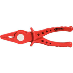 Pince à bec plat en plastique avec revêtement isolant, 180 mm