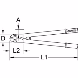 Kstools - Coupe-boulons avec revêtement isolant, 610 mm