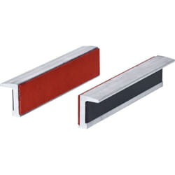 Mordaches en aluminium aimantées pour étaux avec un côté avec caoutchouc, 140 mm