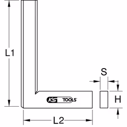KS Tools 300.0296 équerre Équerre de charpentier