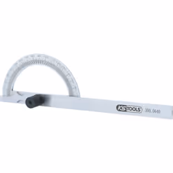 Idéal pour mesure d'angle de 0° à 180° Demi cercle ouvert Avec vis de réglage Graduation 1° Graduation avec de grands chiffre ...