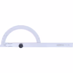 Idéal pour mesure d'angle de 0° à 180° Demi cercle ouvert Avec vis de réglage Graduation 1° Graduation avec de grands chiffre ...